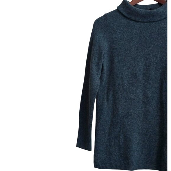 Talbots Green Rolled Turtleneck Pure Cashmere Sweater Sz XS - Picture 4 of 8